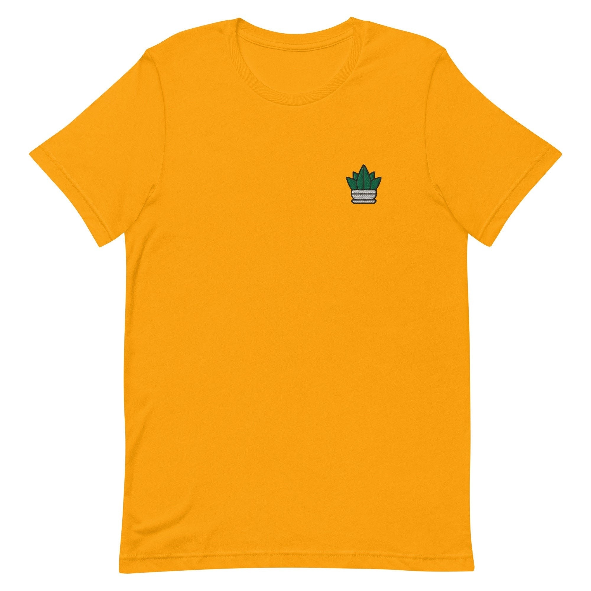 Plant Premium Men's T-Shirt, Embroidered Men's T-Shirt Gift for Boyfriend, Men's Short Sleeve Shirt - Multiple Colors