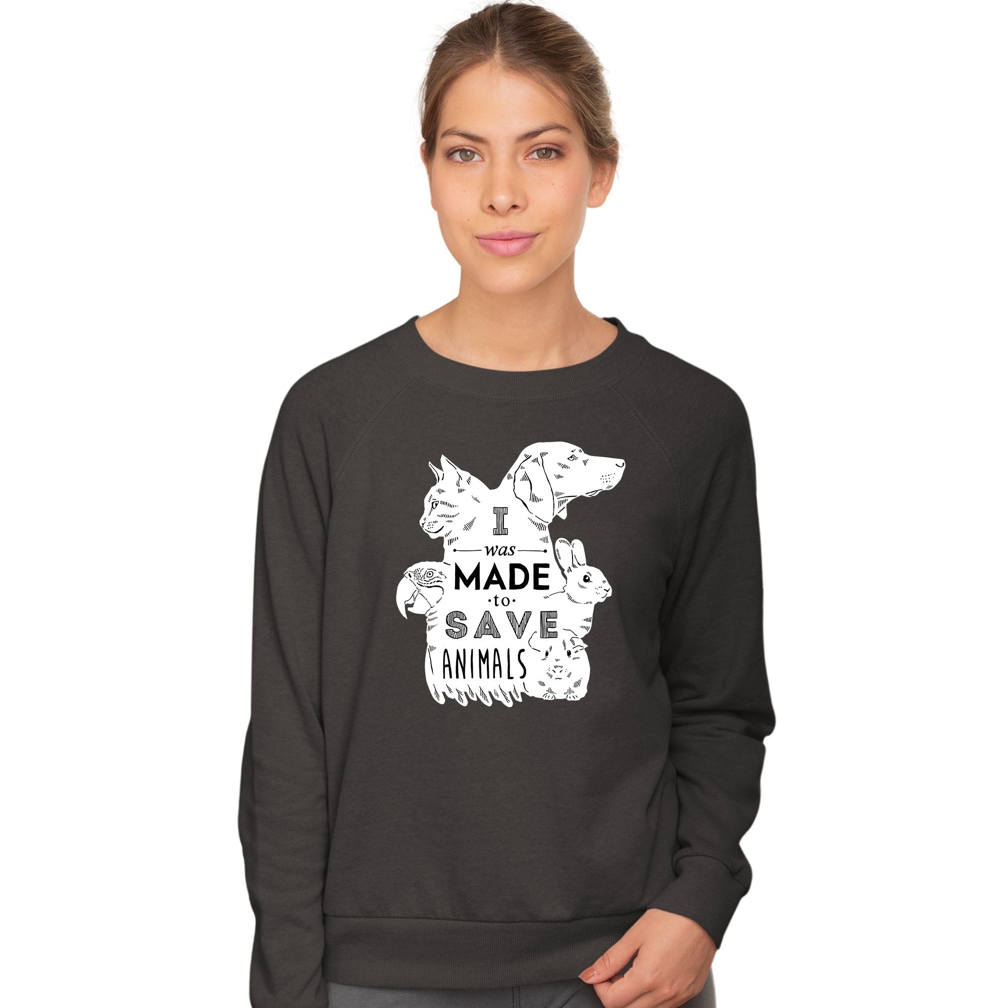 I was made to save animals Crewneck Sweatshirt