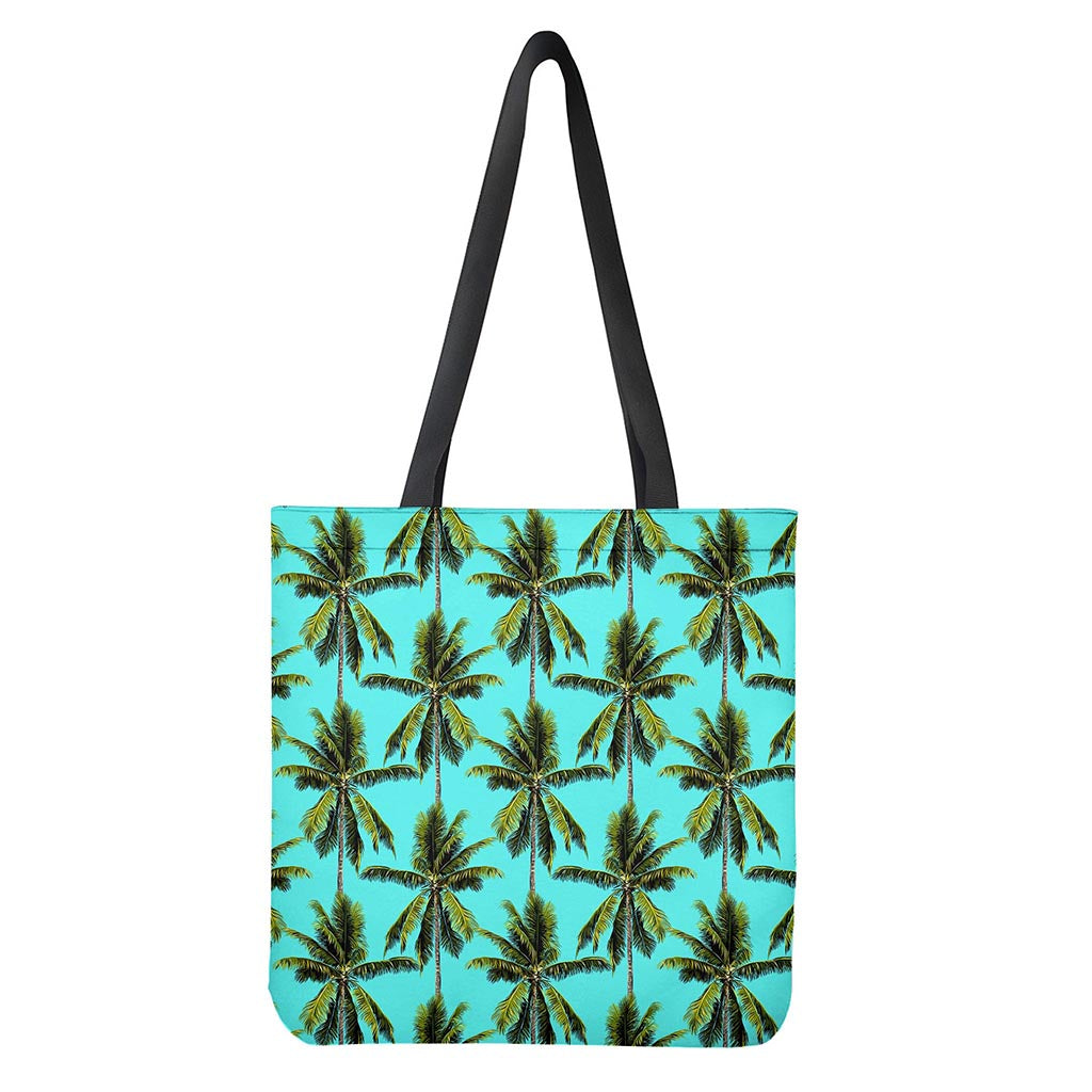 Tropical Palm Tree Pattern Print Tote Bag - Polyester Double-Sided Lightweight