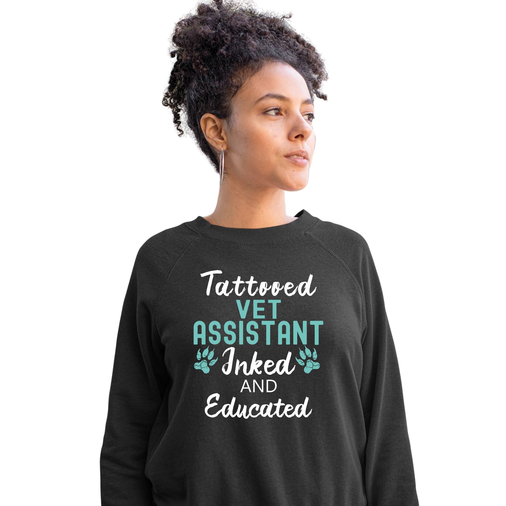 Vet Assistant- Inked and Educated Crewneck Sweatshirt
