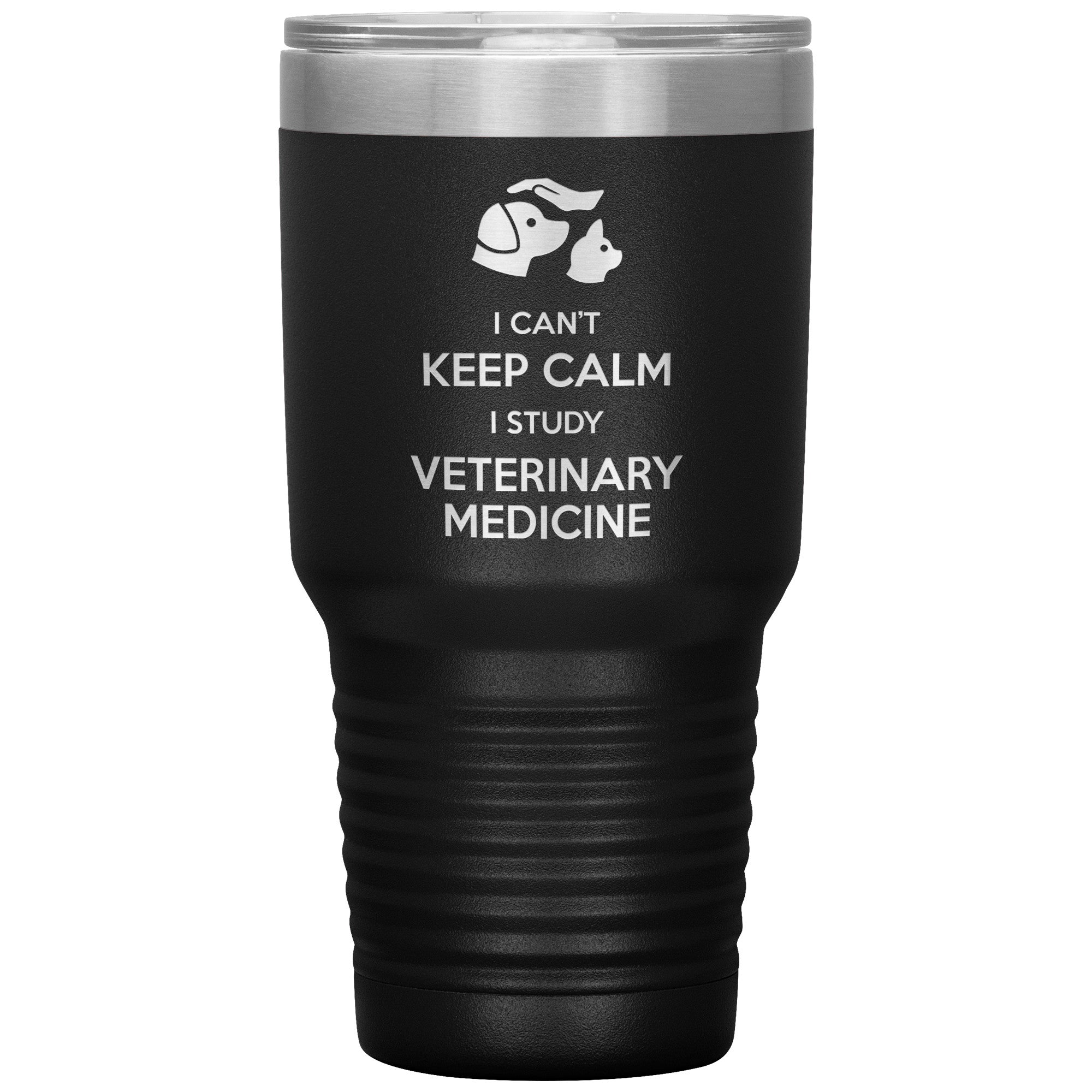 Vet Student I can't keep calm, i study veterinary medicine 30oz Vacuum Tumbler