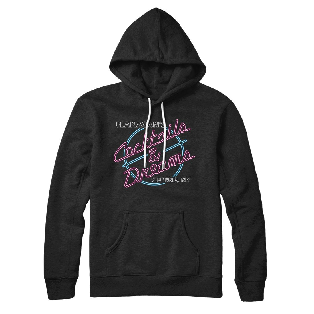 Flanagan's Cocktails and Dreams Unisex Pullover Hoodie - Cotton Polyester Loose Fit Kangaroo Pocket