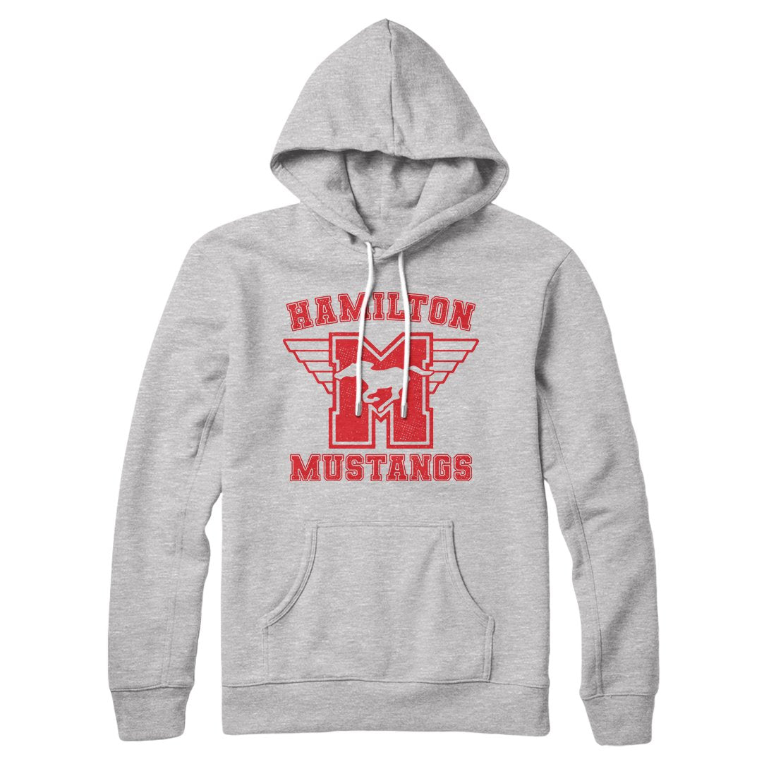 Hamilton Mustangs Unisex Pullover Hoodie Cotton Polyester Loose Fit