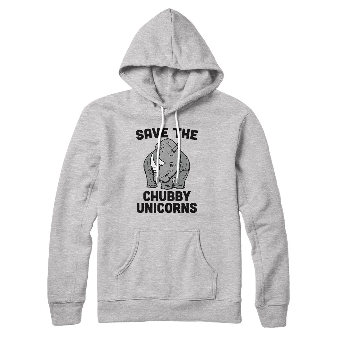 Save The Chubby Unicorns Unisex Pullover Hoodie - Cotton Polyester Loose Fit
