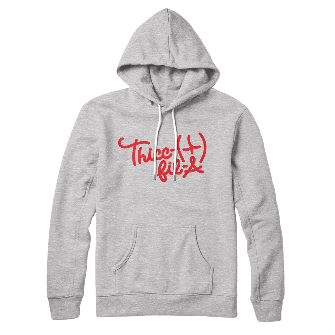 Thicc-Fil-A Unisex Pullover Hoodie - Cotton Polyester Blend, Loose Fit, Kangaroo Pocket