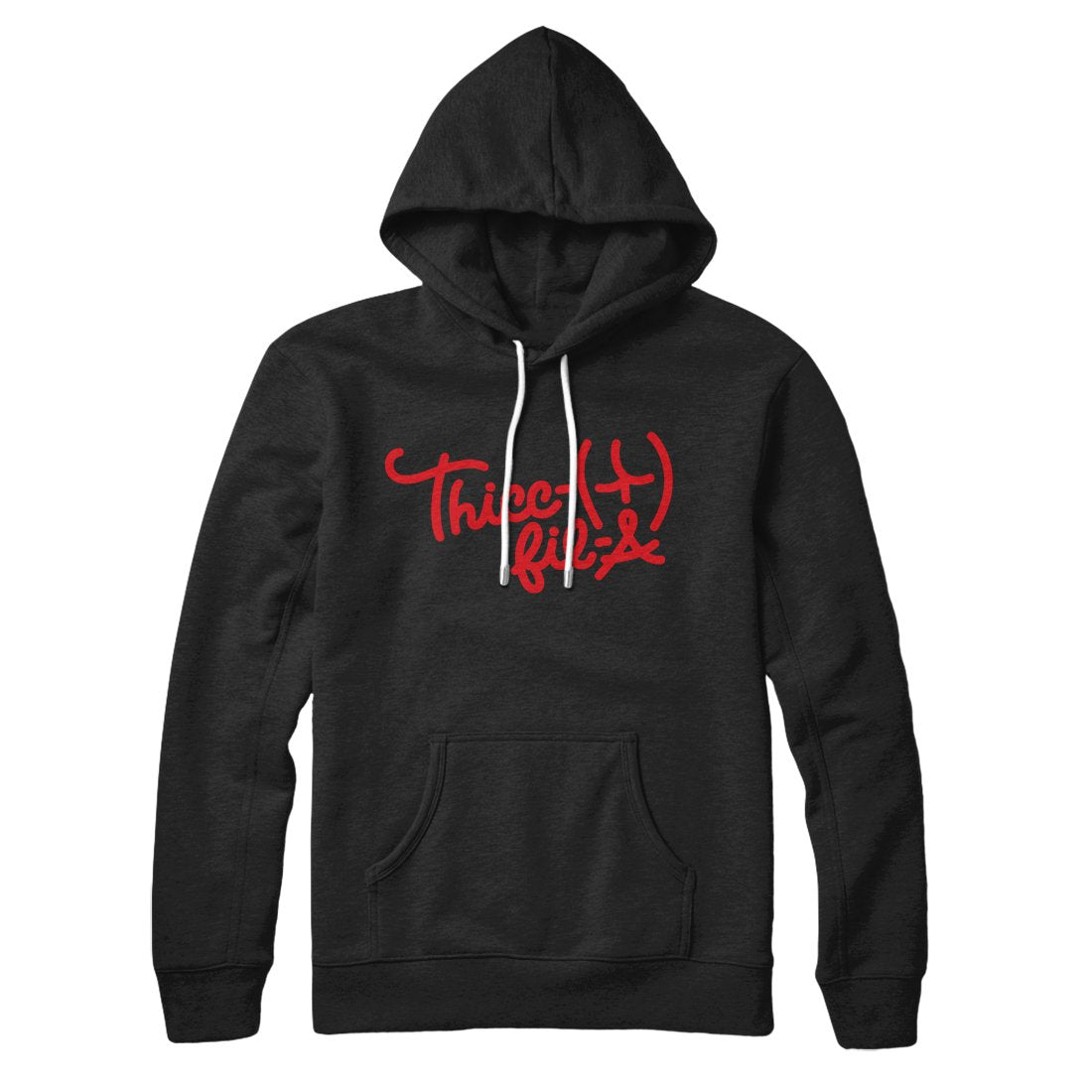 Thicc-Fil-A Unisex Pullover Hoodie - Cotton Polyester Blend, Loose Fit, Kangaroo Pocket