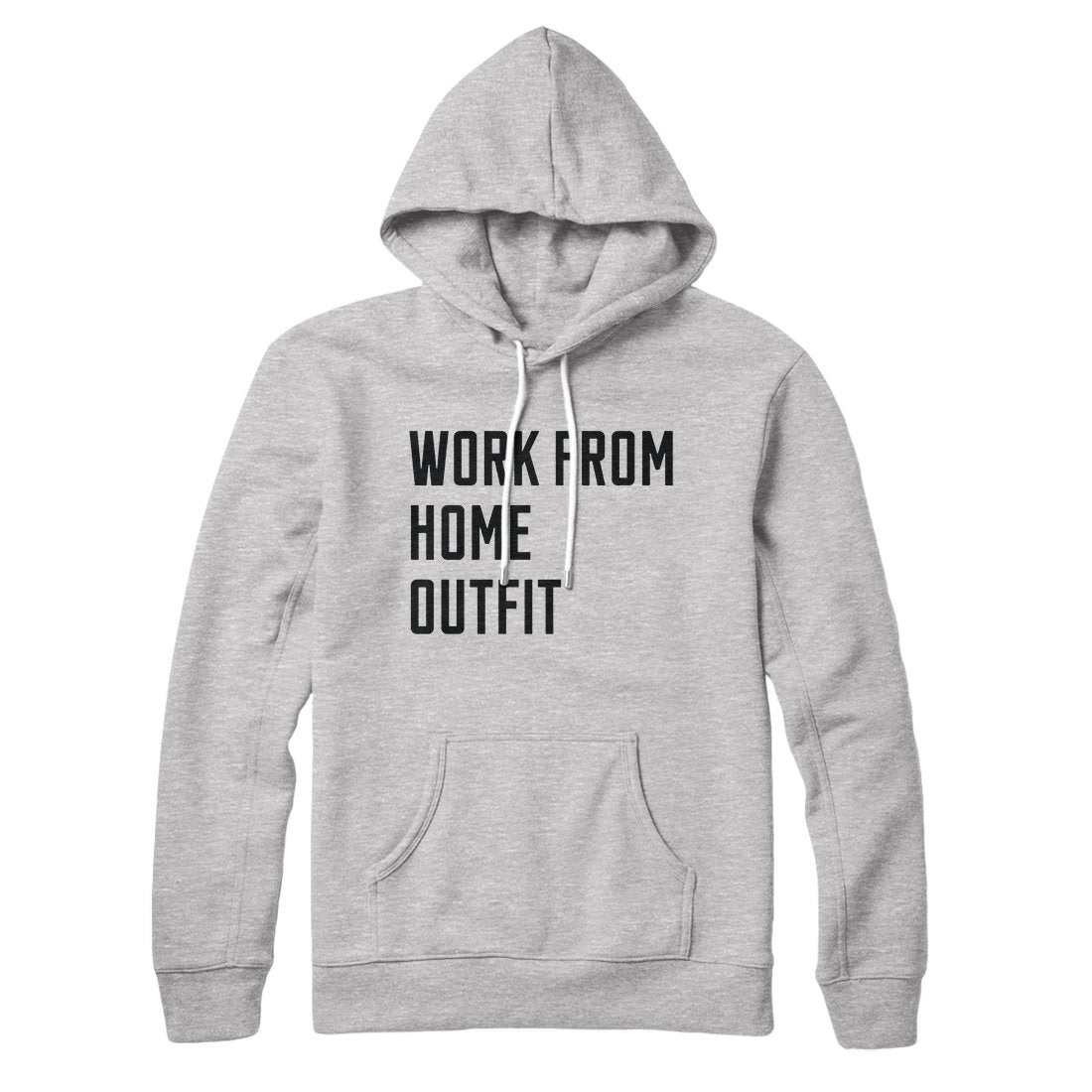Unisex Work From Home Pullover Hoodie - Cotton Polyester Loose Fit